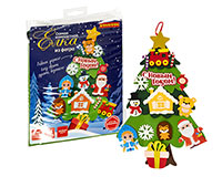 Ёлка из фетра 75x50 см с игрушками на липучках